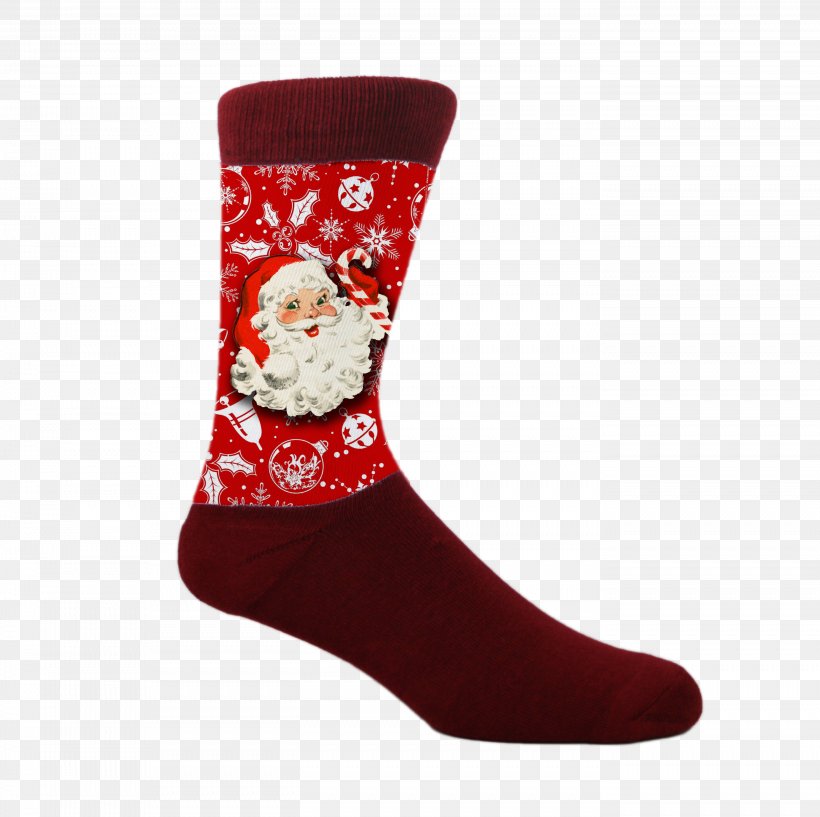 Santa Claus Sock Christmas Stockings Knee Highs, PNG, 2788x2780px, Watercolor, Cartoon, Flower, Frame, Heart Download Free