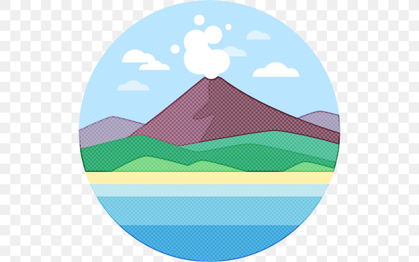 Aqua Turquoise Sky Cloud Mountain, PNG, 512x512px, Aqua, Circle, Cloud, Hill, Landscape Download Free