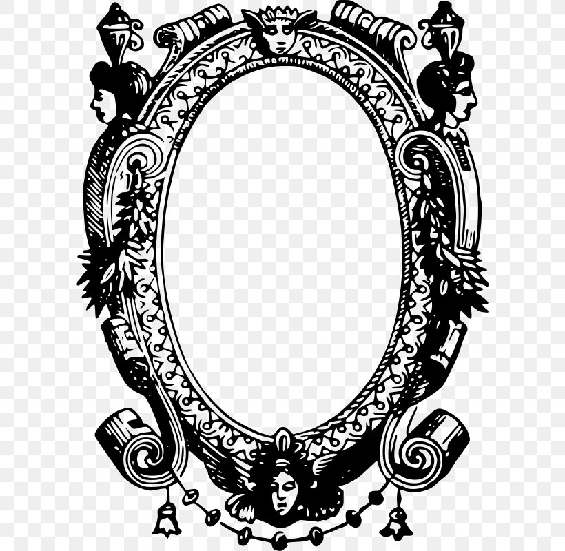 Picture Frames Drawing Mirror Clip Art, PNG, 598x800px, Picture Frames, Black And White, Decorative Arts, Drawing, Framing Download Free