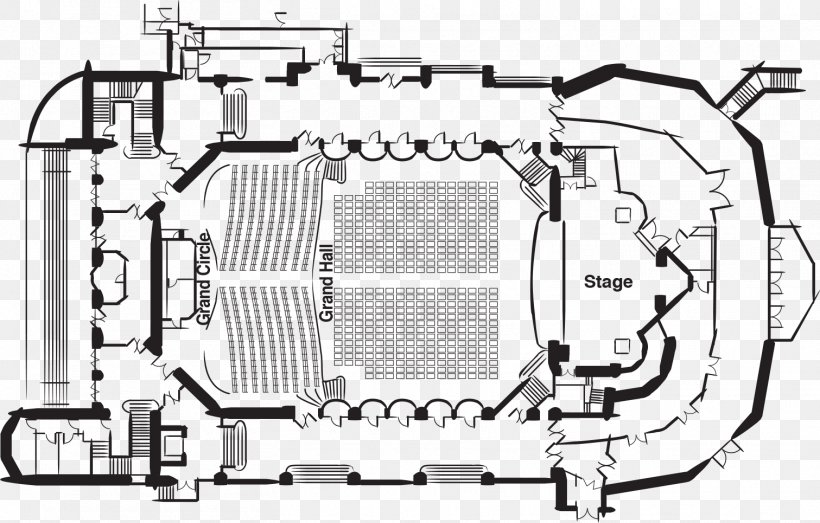 Royal Hall, Harrogate Royal Albert Hall Royal Festival Hall Carnegie Hall Floor Plan, PNG, 1511x965px, Royal Hall Harrogate, Area, Auditorium, Auto Part, Black And White Download Free