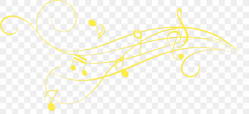 Yellow Line, PNG, 4059x1871px, Watercolor, Line, Paint, Wet Ink, Yellow Download Free