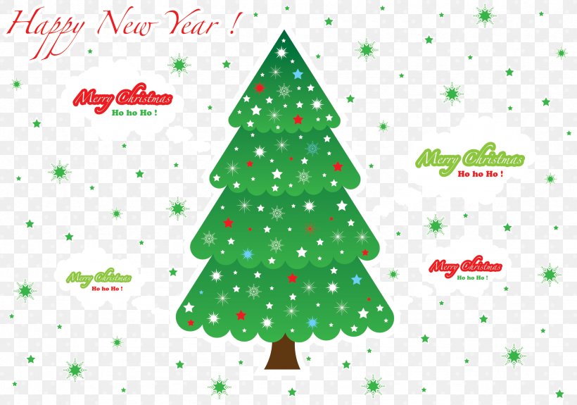 Christmas Tree Illustration, PNG, 2458x1724px, Christmas Tree, Christmas, Christmas Card, Christmas Decoration, Christmas Ornament Download Free