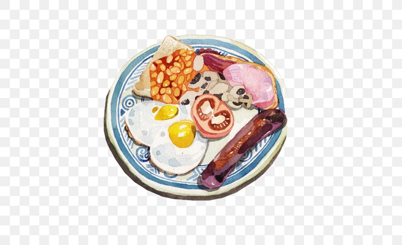 Full Breakfast Fried Egg Breakfast Sausage Hash Browns, PNG, 500x500px, Breakfast, Baked Beans, Breakfast Sausage, Brunch, Cuisine Download Free