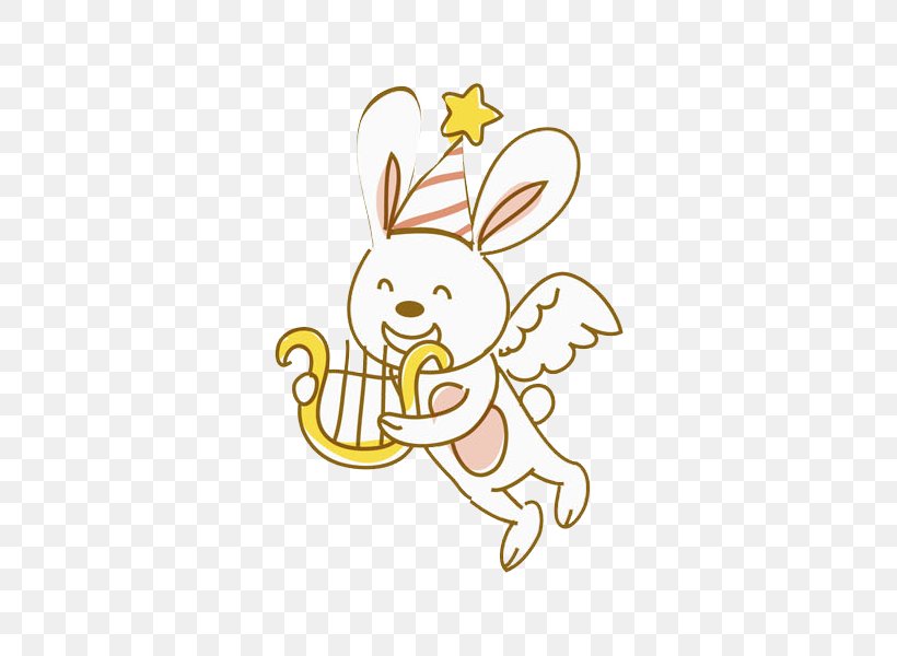 Golden Stars Bubble Bunny, PNG, 600x600px, Watercolor, Cartoon, Flower, Frame, Heart Download Free