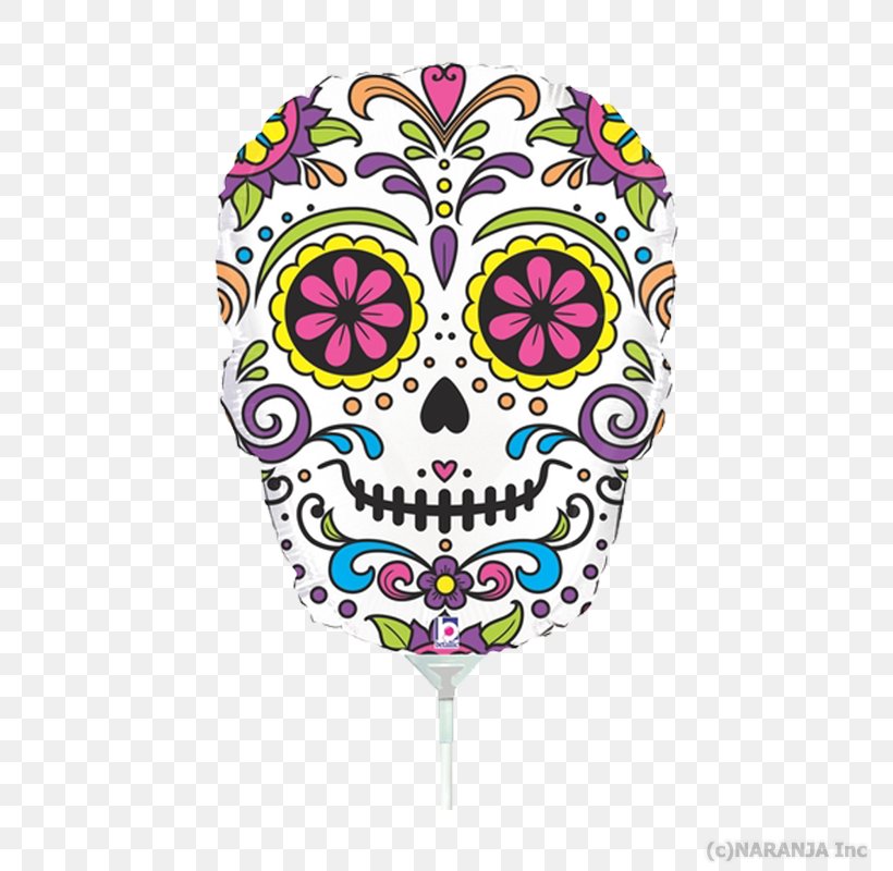 Day Of The Dead Skull, PNG, 800x800px, Calavera, Balloon, Birthday, Bone, Burtonburton Download Free