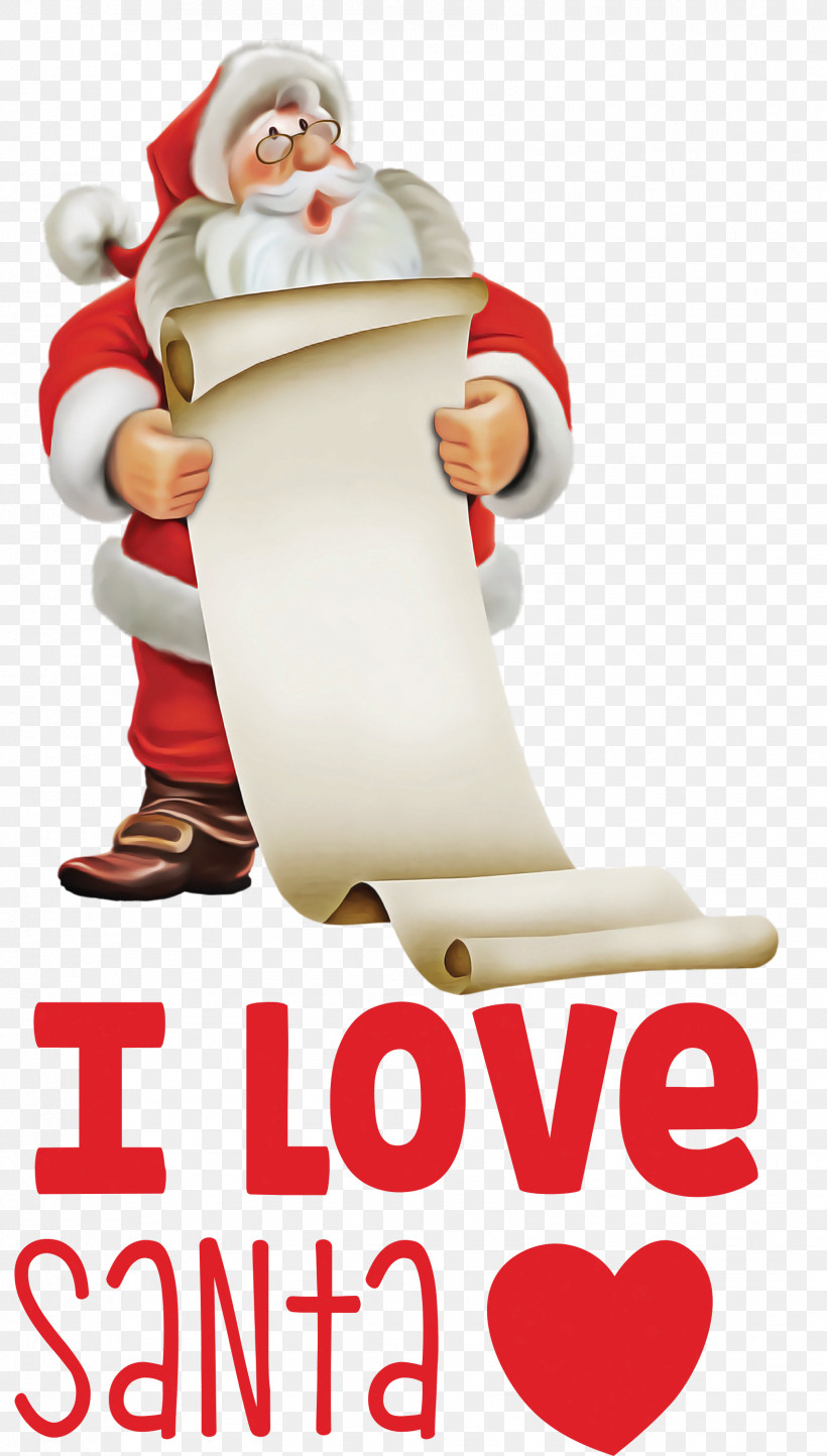 I Love Santa Santa Christmas, PNG, 1703x2999px, I Love Santa, Christmas, Christmas Day, Christmas Decoration, Christmas Ornament Download Free