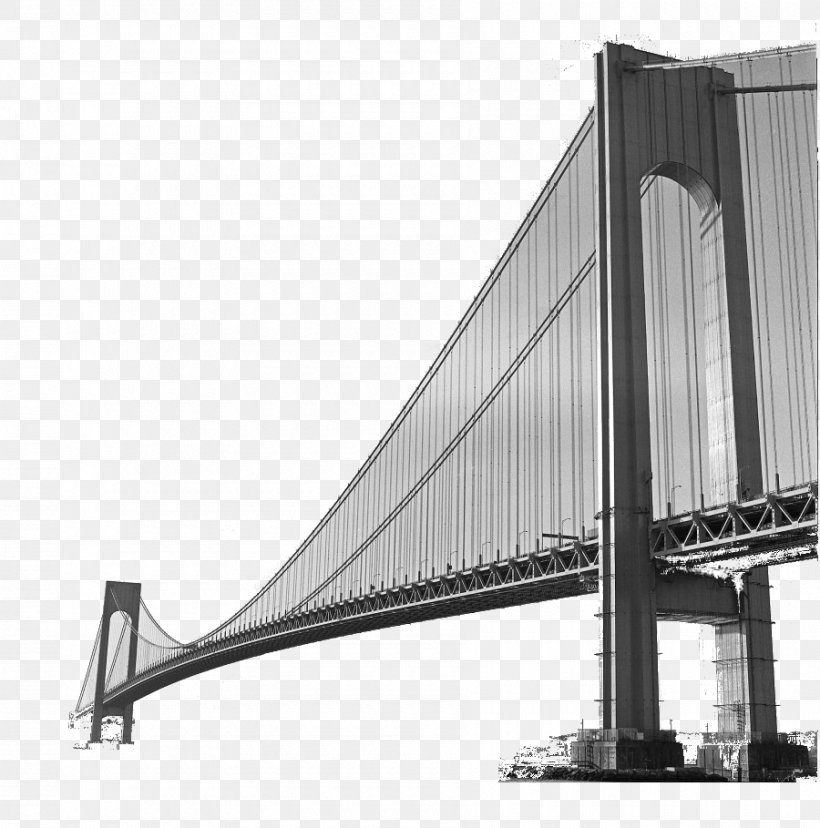 Verrazano-Narrows Bridge New York City Marathon Bridge–tunnel Beam Bridge, PNG, 900x909px, Bridge, Beam Bridge, Black And White, Cable Stayed Bridge, Cablestayed Bridge Download Free