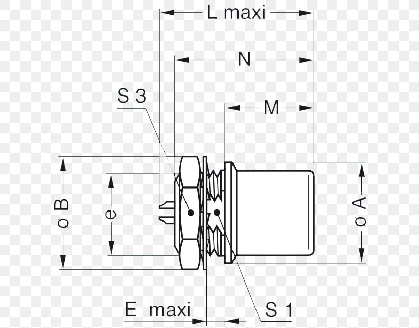 Push–pull Connector LEMO Electrical Connector Panel Nut /m/02csf, PNG, 638x642px, Lemo, Area, Black And White, Clamp, Diagram Download Free