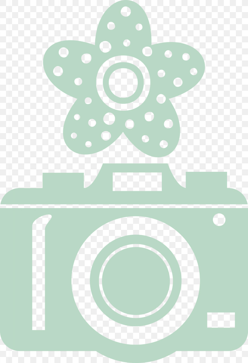 Camera Flower, PNG, 2049x3000px, Camera, Cartoon, Flower, Geometry, Green Download Free