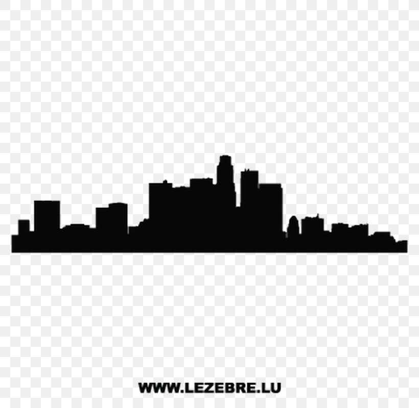 Los Angeles New York City Skyline Wall Decal Poster, PNG, 800x800px, Los Angeles, Black And White, Brand, City, Decal Download Free