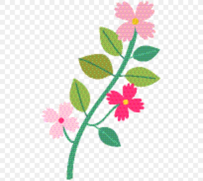 Pink Flower Cartoon, PNG, 499x733px, Petal, Branch, Creativity, Flower, Herbaceous Plant Download Free