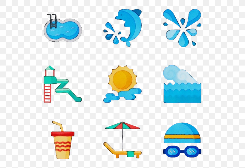 Icon Logo Water Slide Water Park Water, PNG, 600x564px, Watercolor, Logo, Paint, Video Clip, Water Download Free