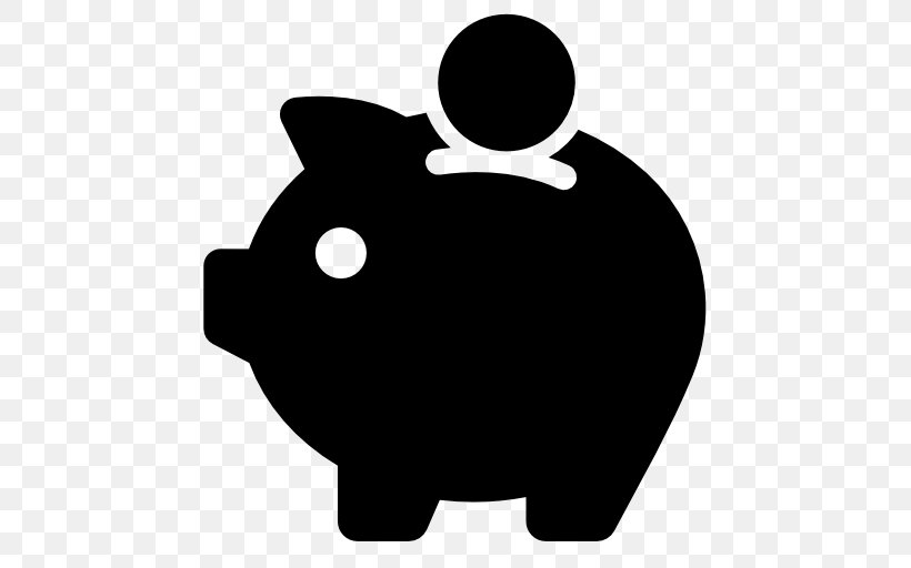 Piggy Bank Money, PNG, 512x512px, Piggy Bank, Bank, Black, Black And White, Cat Download Free