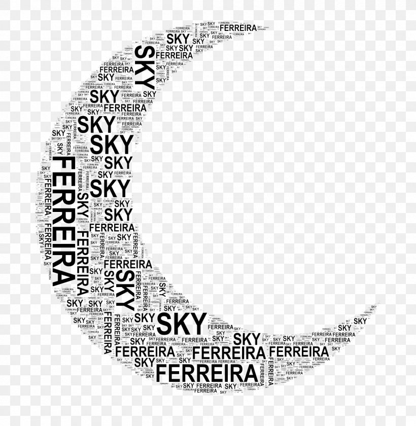 Typography Moon, PNG, 1600x1640px, Typography, Area, Black And White, Blog, Crescent Download Free