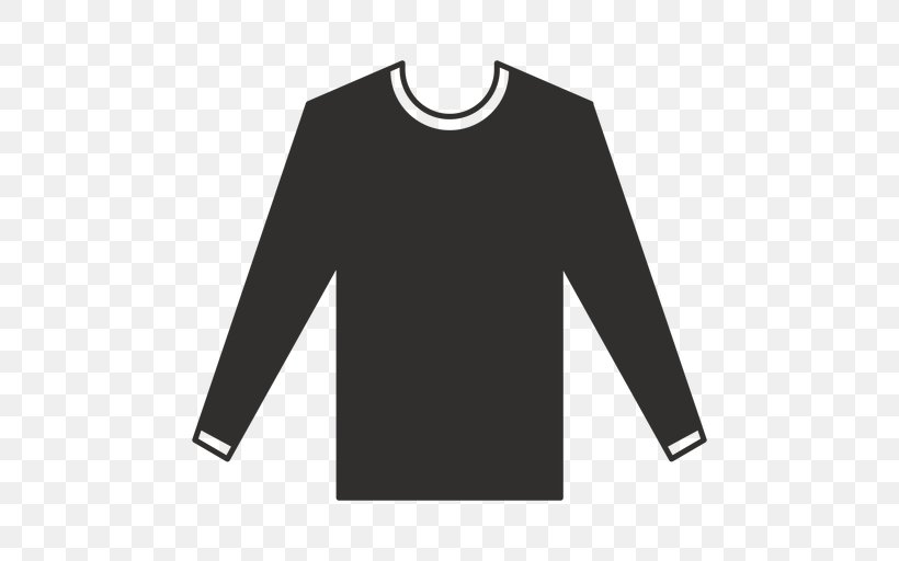 Long-sleeved T-shirt Long-sleeved T-shirt Vector Graphics, PNG, 512x512px, Sleeve, Black, Blouse, Camiseta Transparente, Clothes Hanger Download Free