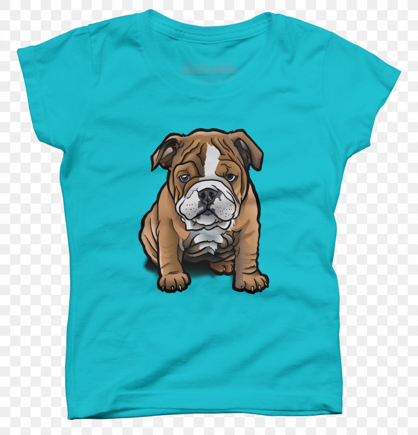 Old English Bulldog Puppy Dog Breed T-shirt, PNG, 1725x1800px, Watercolor, Cartoon, Flower, Frame, Heart Download Free