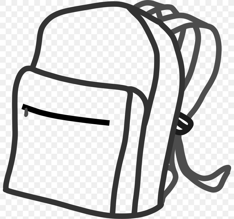 Handbag Backpack Clip Art, PNG, 800x769px, Bag, Area, Backpack, Black, Black And White Download Free