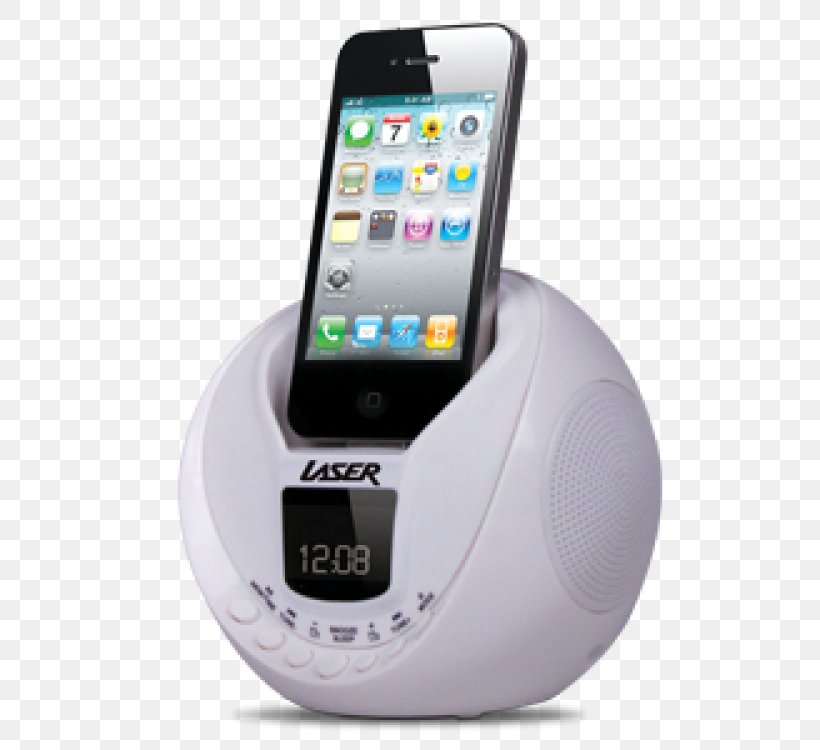 IPod IPhone Loudspeaker Stereophonic Sound Multimedia, PNG, 750x750px, Ipod, Alarm Clocks, Clock, Digital Television, Dock Download Free
