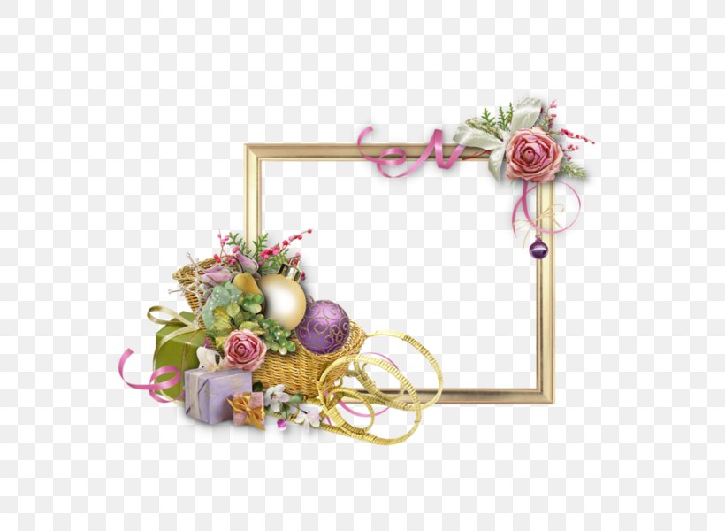 Picture Frames Paper Christmas Printing, PNG, 600x600px, Picture Frames, Artificial Flower, Christmas, Christmas Ornament, Cut Flowers Download Free