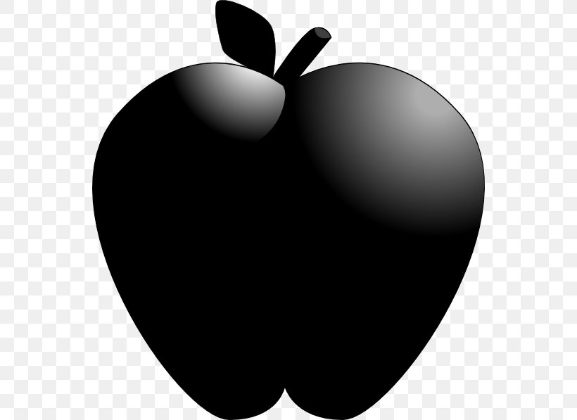 black and white cartoon apple