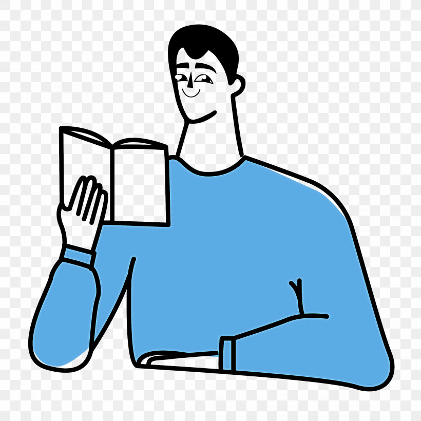Reading Book, PNG, 2500x2500px, Reading Book, Conversation, Digital Marketing, Line Art, Male Download Free