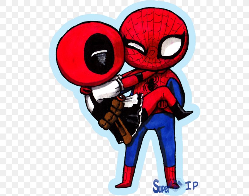 Spider-Man Deadpool Character Comics Comic Book, PNG, 500x646px, Watercolor, Cartoon, Flower, Frame, Heart Download Free