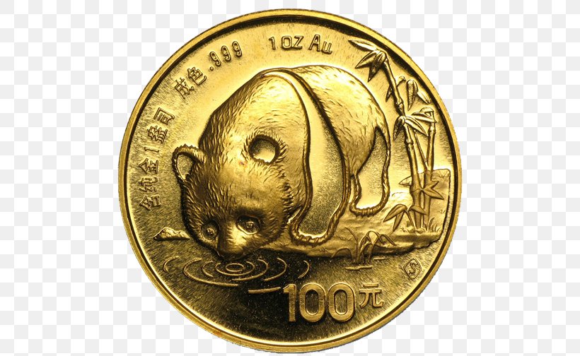 Coin Chinese Gold Panda Giant Panda Gold Bar, PNG, 504x504px, Coin, Brass, Bullion, Bullion Coin, Canadian Gold Maple Leaf Download Free