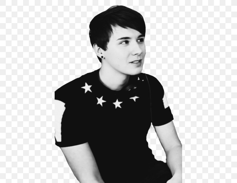 Dan Howell Dan And Phil Black And White YouTuber, PNG, 441x634px, Watercolor, Cartoon, Flower, Frame, Heart Download Free
