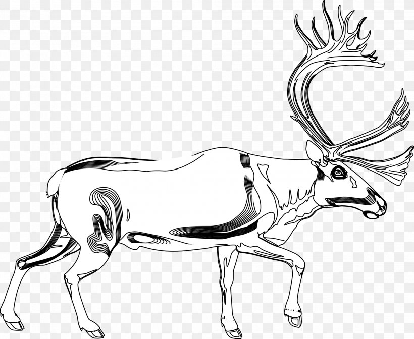 Reindeer Line Art Antelope Drawing Antler, PNG, 1979x1622px, Reindeer, Antelope, Antler, Artwork, Black And White Download Free