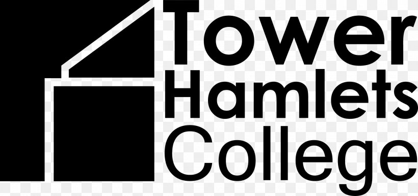 Tower Hamlets College Hackney College University Education, PNG, 2299x1085px, Tower Hamlets College, Area, Black, Black And White, Brand Download Free