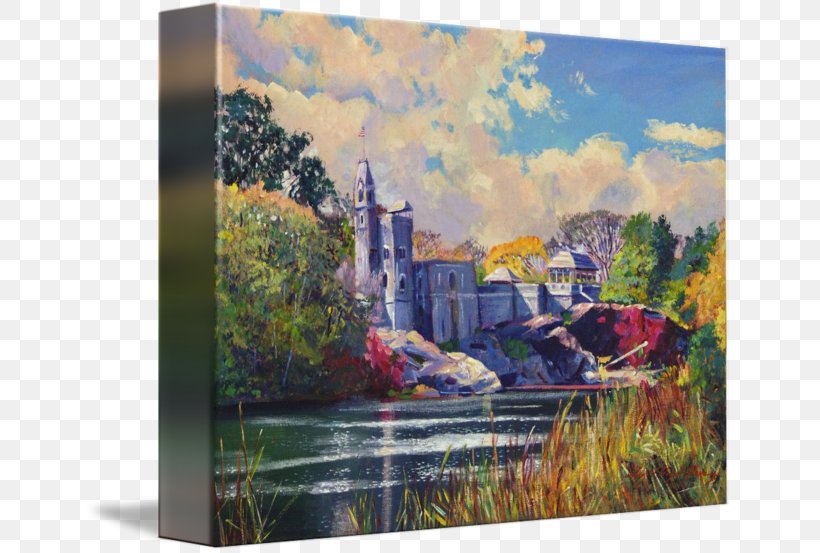 Belvedere Castle Painting Canvas Print Art, PNG, 650x553px, Painting, Acrylic Paint, Art, Artist, Artwork Download Free