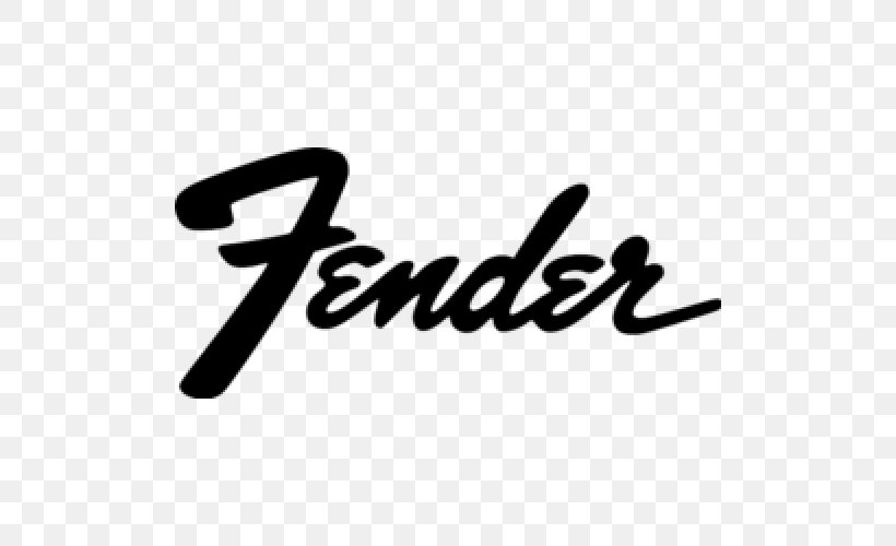 Fender Stratocaster Fender Telecaster Fender Musical Instruments Corporation Logo Guitar, PNG, 500x500px, Fender Stratocaster, Bass Guitar, Black And White, Brand, Decal Download Free