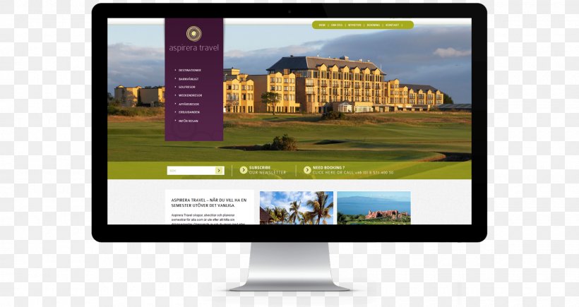 Old Course Hotel Computer Monitors Display Advertising Multimedia, PNG, 1600x849px, Computer Monitors, Advertising, Brand, Computer Monitor, Display Advertising Download Free