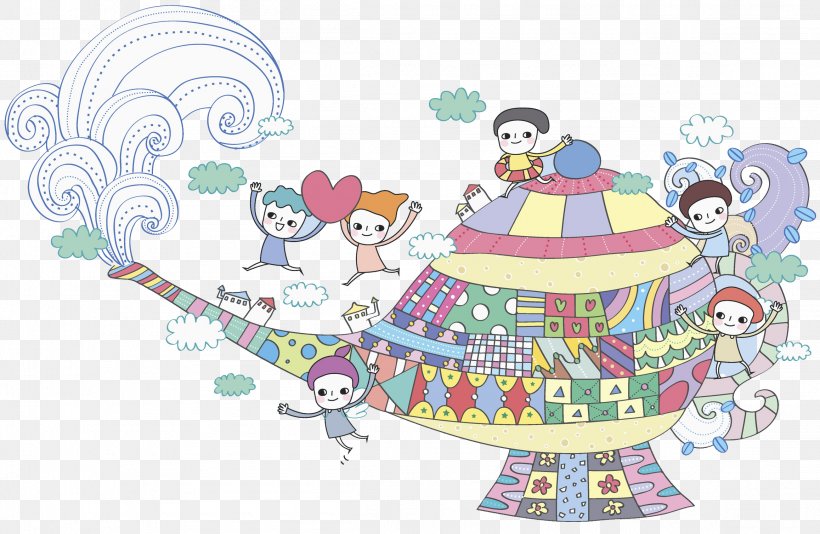 Cartoon Illustration, PNG, 2315x1509px, Cartoon, Area, Art, Ceramic, Creativity Download Free