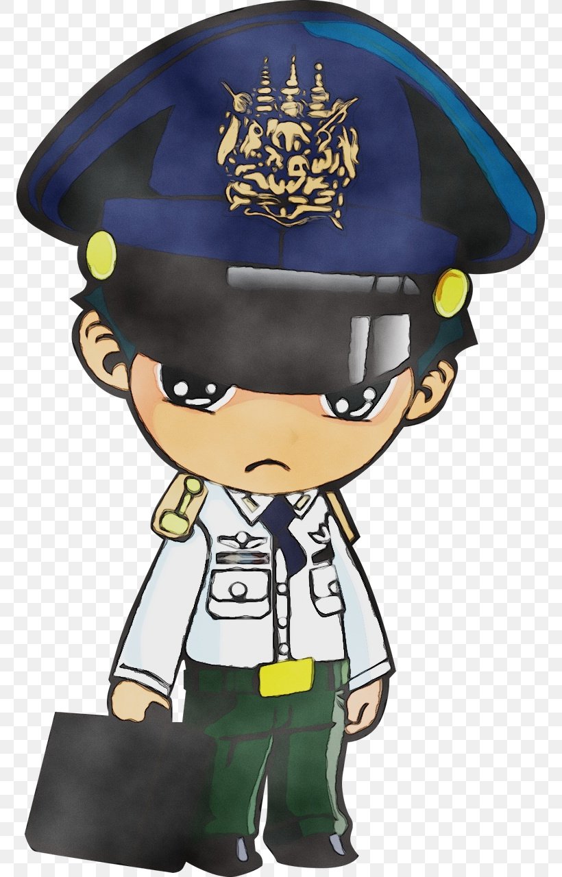 Cartoon Clip Art Police Officer Uniform Military Officer, PNG, 771x1280px, Watercolor, Cap, Cartoon, Military Officer, Paint Download Free