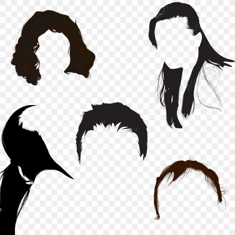 Hairstyle, PNG, 1600x1600px, Hair, Art, Artificial Hair Integrations, Black And White, Facial Hair Download Free