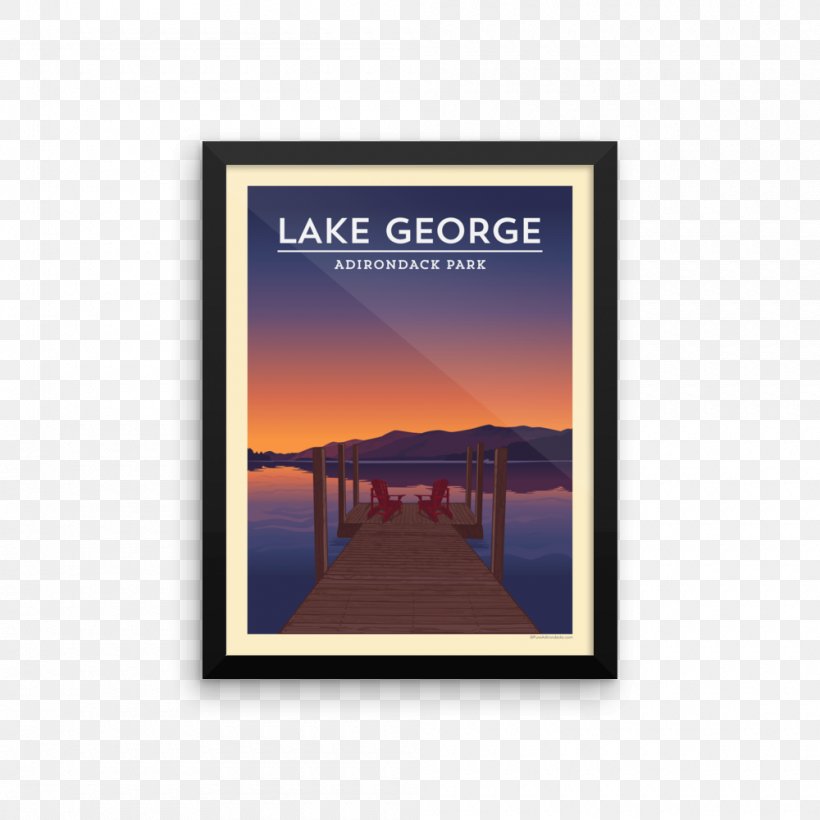 Poster Lake George Hiking Mountain, PNG, 1000x1000px, Poster, Adirondack Mountains, Heat, Hiking, Lake Download Free