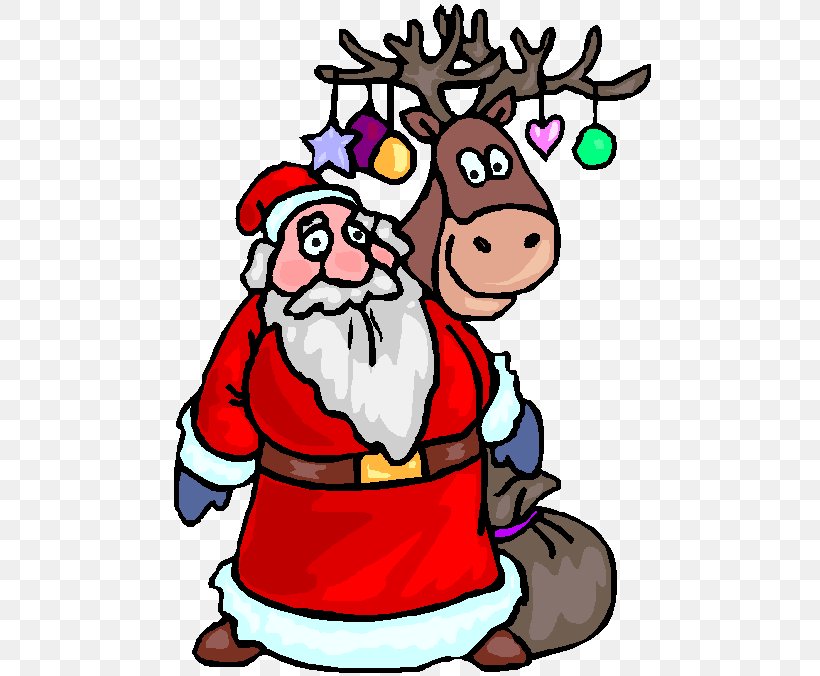 Santa Claus Reindeer Christmas Ornament Clip Art, PNG, 483x676px, Santa Claus, Art, Artwork, Cartoon, Christmas Download Free