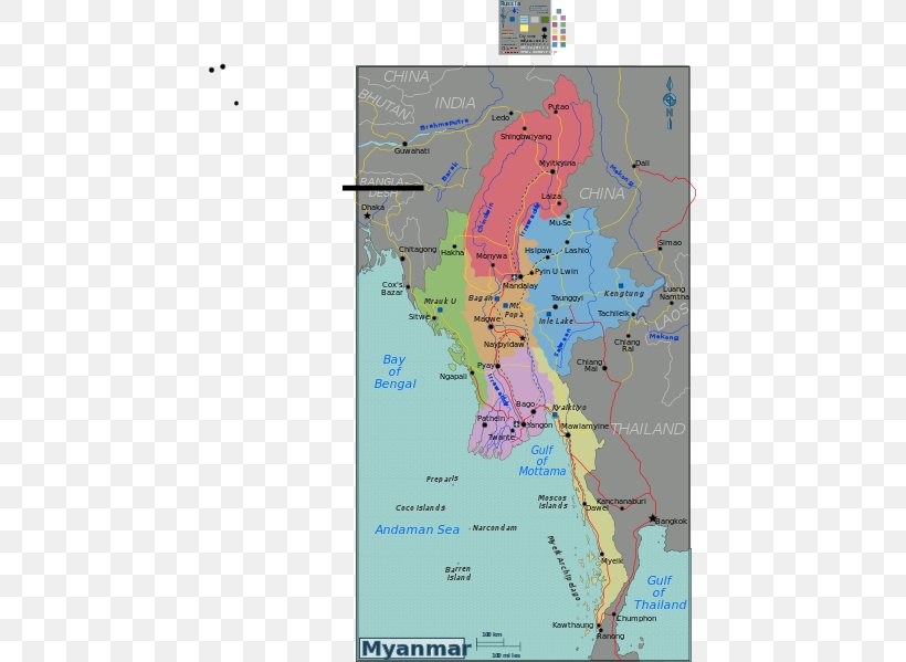 Burma Districts Of Myanmar Map Atlas Wikimedia Foundation, PNG, 441x599px, Burma, Area, Atlas, Carte Historique, Guidebook Download Free