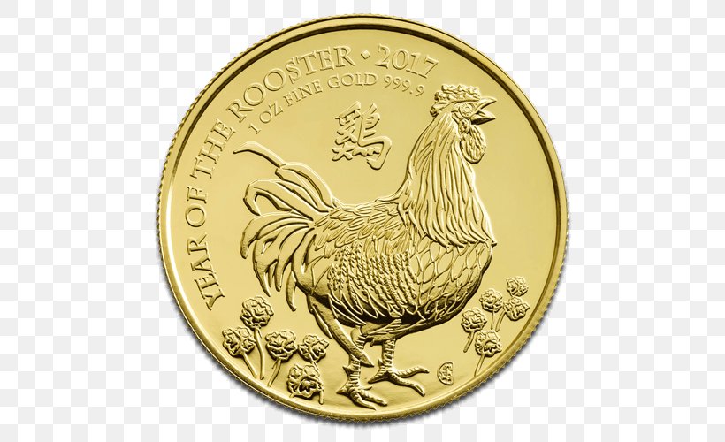Gold Britannia Lunar Series Bullion Coin, PNG, 500x500px, Gold, Bird, Britannia, Bullion, Bullion Coin Download Free