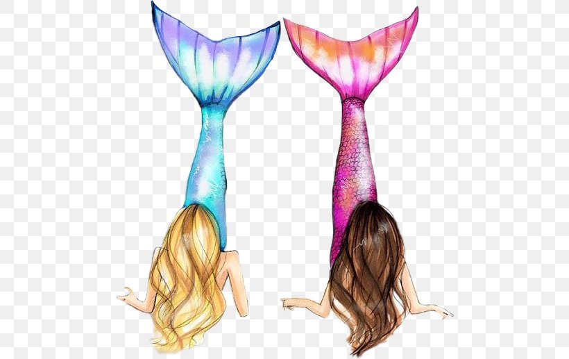 Mermaid Drawing Best Friends Forever Painting, PNG, 488x517px, Mermaid, Art, Balloon, Best Friends Forever, Drawing Download Free