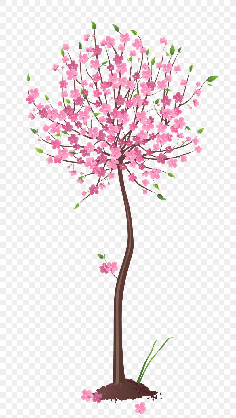 Tree Clip Art, PNG, 1858x3289px, Tree, Blossom, Branch, Cherry Blossom, Color Download Free