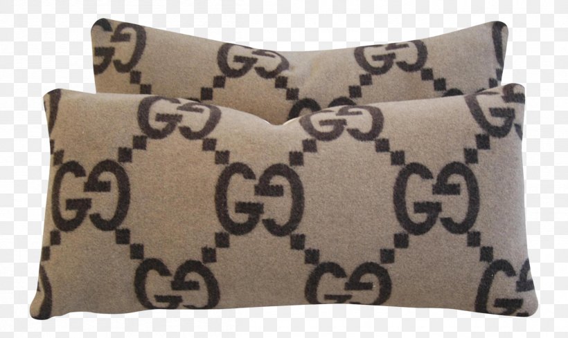 Gucci Pillow Cushion Blanket Versace, PNG, 2408x1436px, Gucci, Blanket, Brown, Cushion, Down Feather Download Free