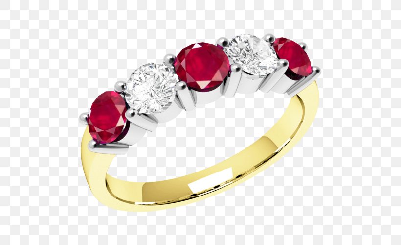 Ruby Eternity Ring Wedding Ring Sapphire, PNG, 500x500px, Ruby, Body Jewelry, Brilliant, Carat, Diamond Download Free