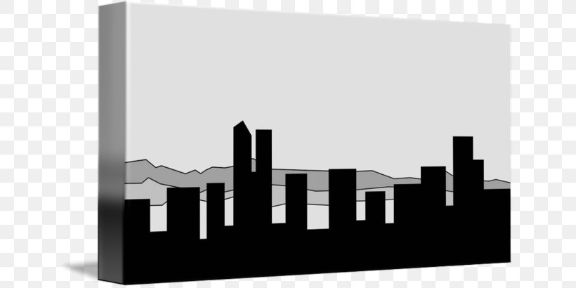 Skyline Brand Rectangle, PNG, 650x410px, Skyline, Black And White, Brand, City, Denver Download Free