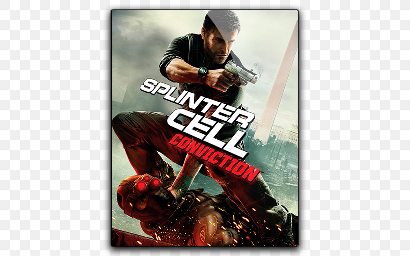 Tom Clancy's Splinter Cell: Conviction Tom Clancy's Splinter Cell: Blacklist Tom Clancy's Splinter Cell: Double Agent Tom Clancy's Splinter Cell: Essentials Tom Clancy's Ghost Recon Advanced Warfighter 2, PNG, 512x512px, Video Game, Advertising, Film, Poster, Stealth Game Download Free