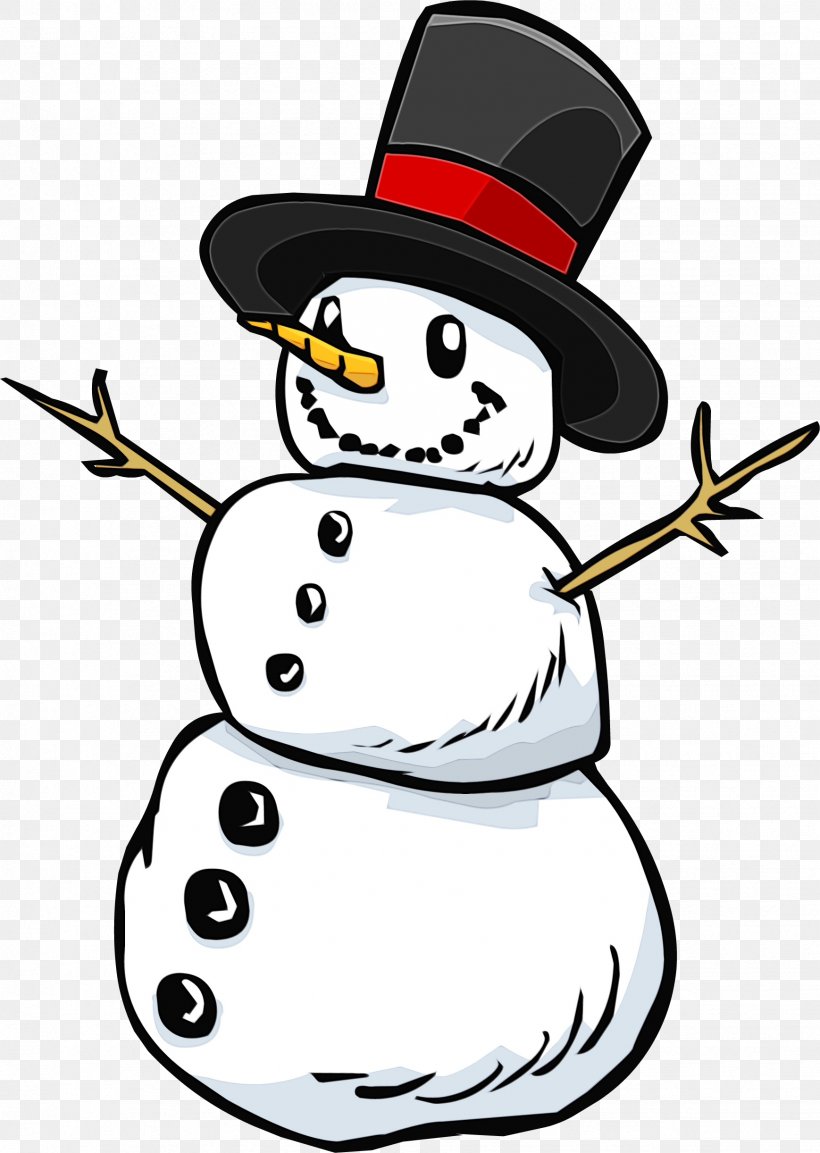 Snowman, PNG, 1738x2444px, Watercolor, Cartoon, Paint, Snowman, Wet Ink Download Free