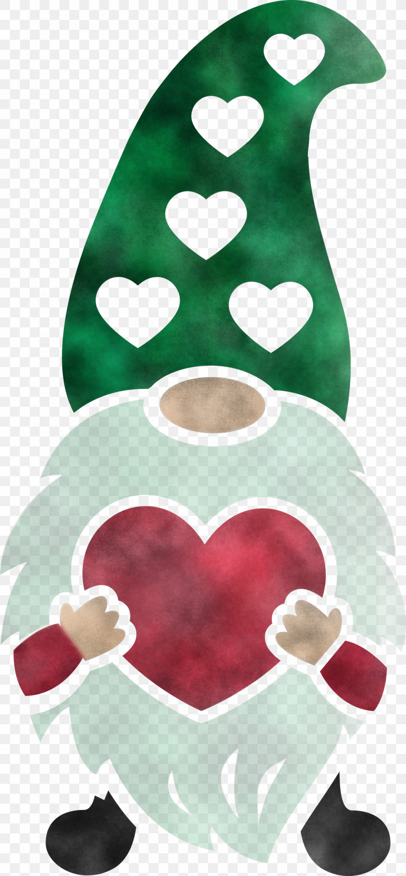 Gnome Loving Red Heart, PNG, 1392x2999px, Gnome, Green, Heart, Loving, Red Heart Download Free