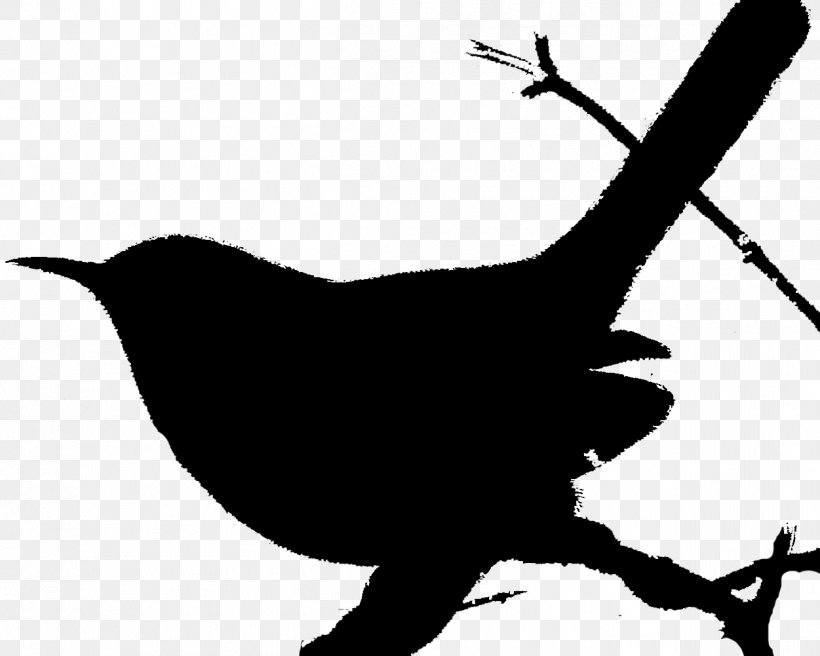House Wren Bird Clip Art, PNG, 1251x1001px, Wren, Beak, Bird, Black And White, Branch Download Free