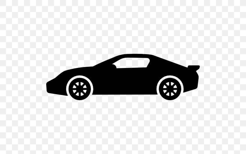 Sports Car, PNG, 512x512px, Car, Automotive Design, Automotive Exterior, Black, Black And White Download Free